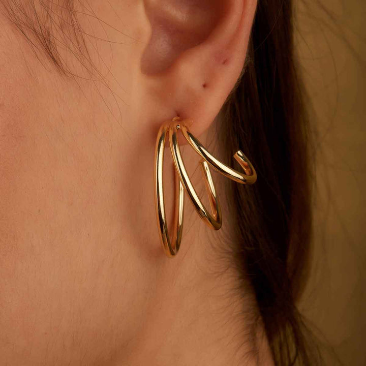 Molly Triple Big Hoop Earrings