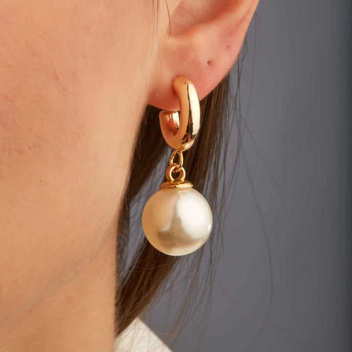 Hailey Pearl Drop Stud Earrings