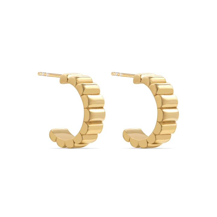 Naenia Solid Striped Hoop Earrings