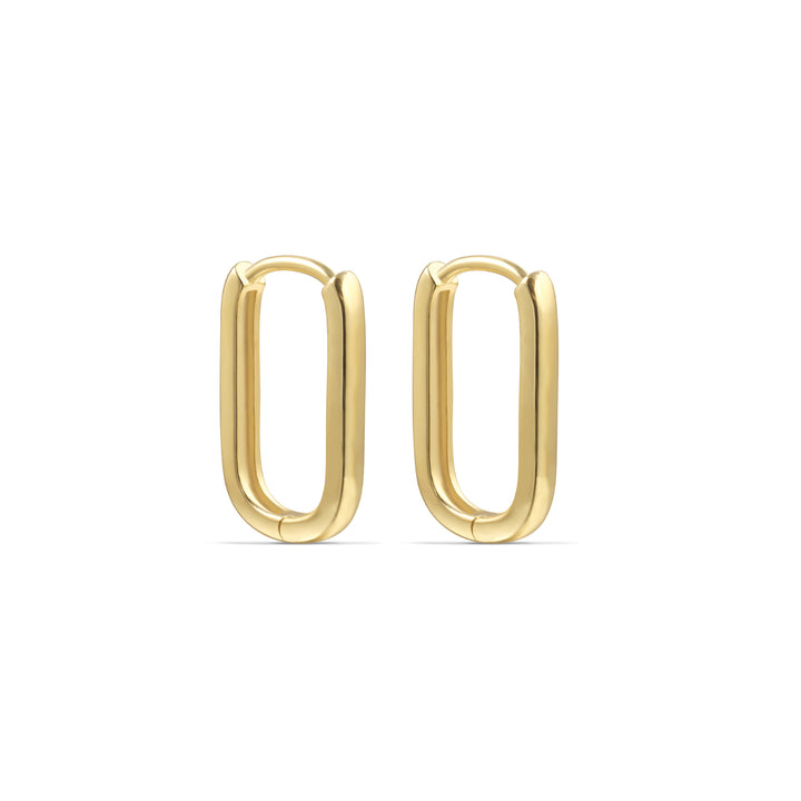 Orinda Solid Oval Huggie Earrings
