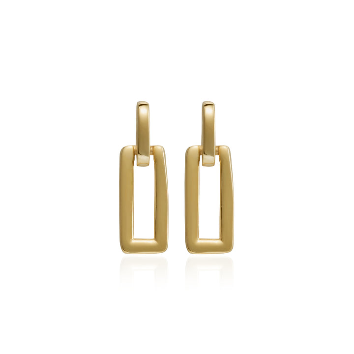 Alara Solid Mini Square Drop Stud