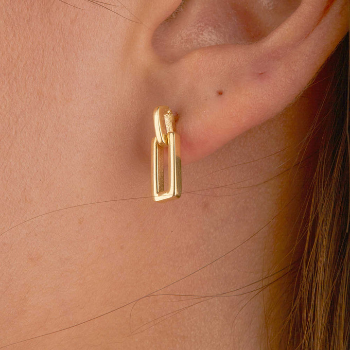 Alara Solid Mini Square Drop Stud