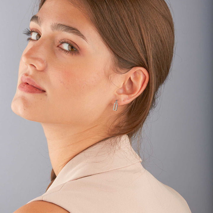 Alara Solid Mini Square Drop Stud