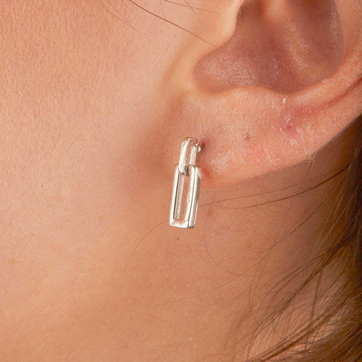 Alara Solid Mini Square Drop Stud