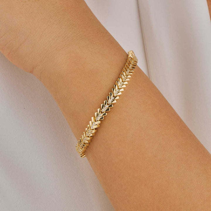 Rihanna Herringbone CZ Diamond Bracelet