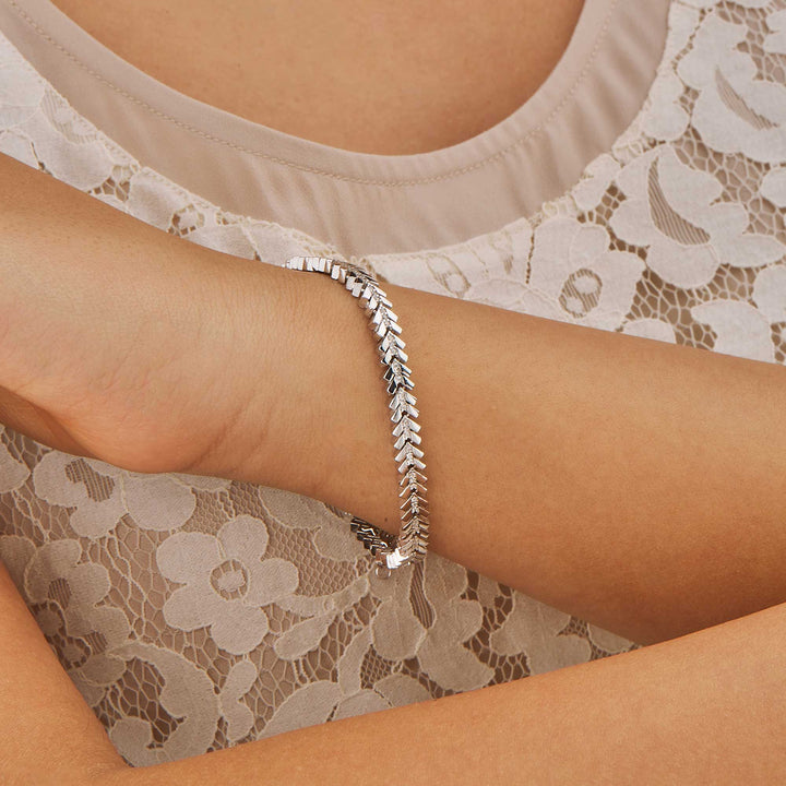Rihanna Herringbone CZ Diamond Bracelet