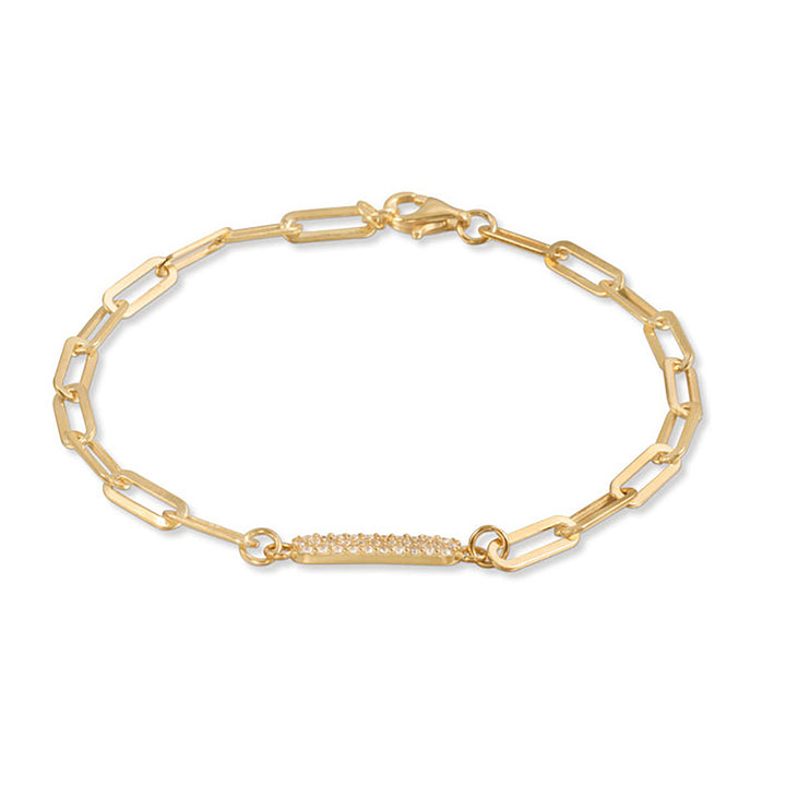 Briella Pave Row Bar Paperclip