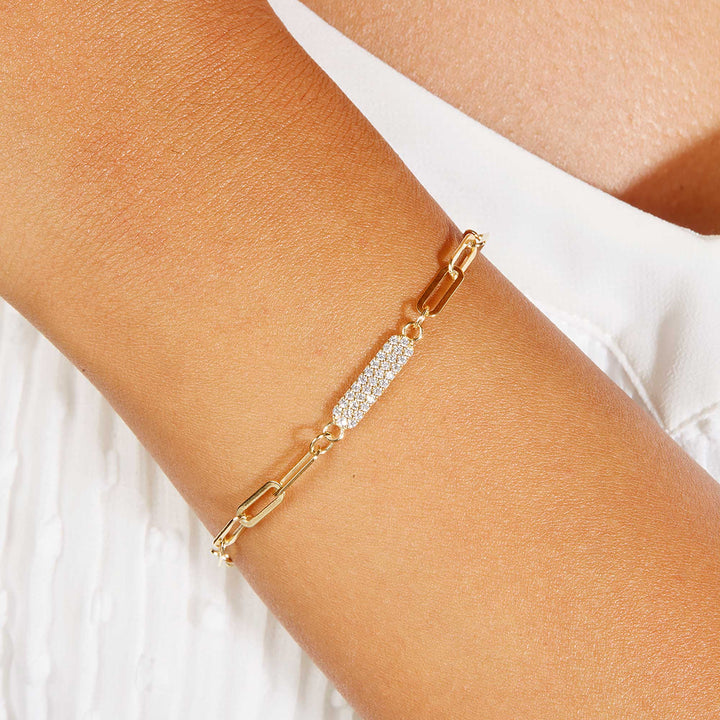 Briella Pave Row Bar Paperclip