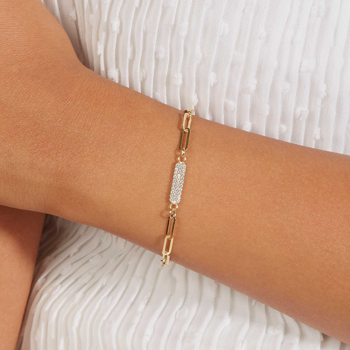 Briella Pave Row Bar Paperclip