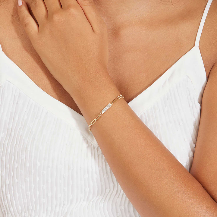 Briella Pave Row Bar Paperclip