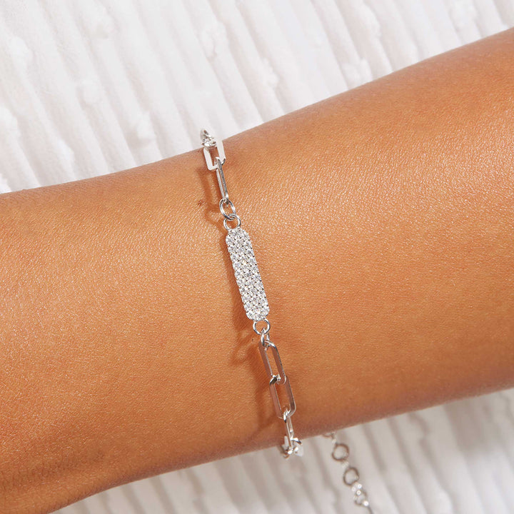 Briella Pave Row Bar Paperclip