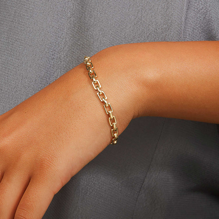 Maya Fancy Square Chain Bracelet