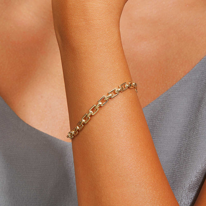 Maya Fancy Square Chain Bracelet