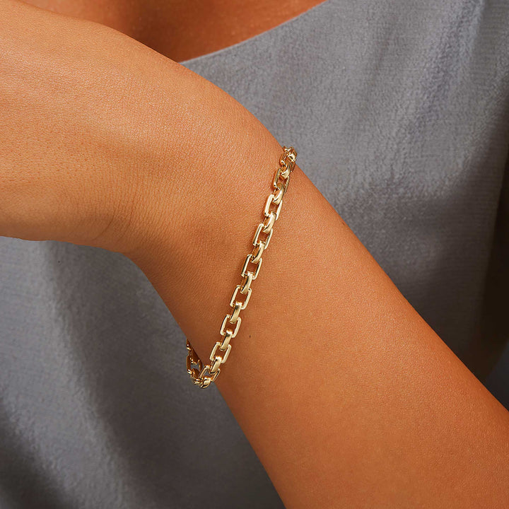 Maya Fancy Square Chain Bracelet