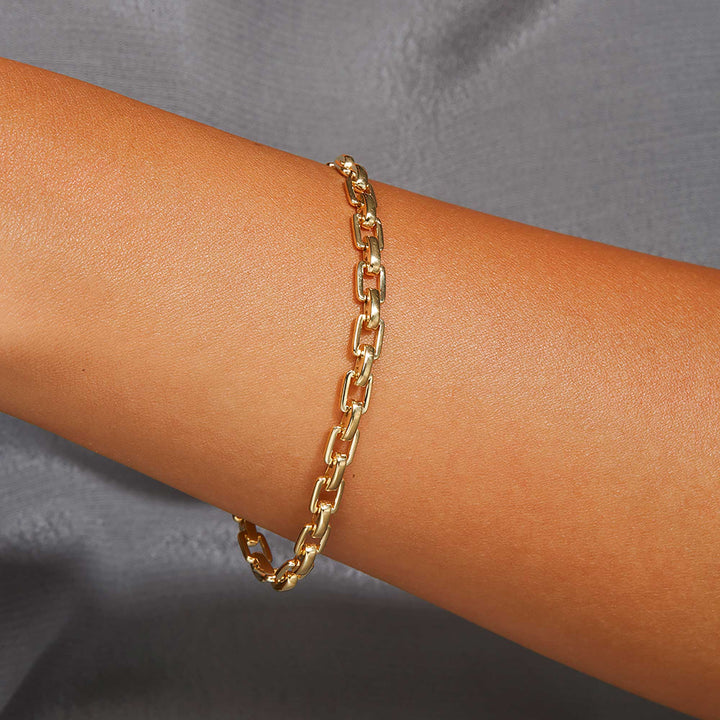 Maya Fancy Square Chain Bracelet