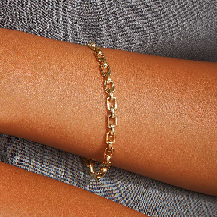 Maya Fancy Square Chain Bracelet