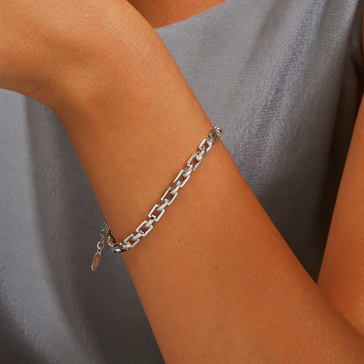 Maya Fancy Square Chain Bracelet