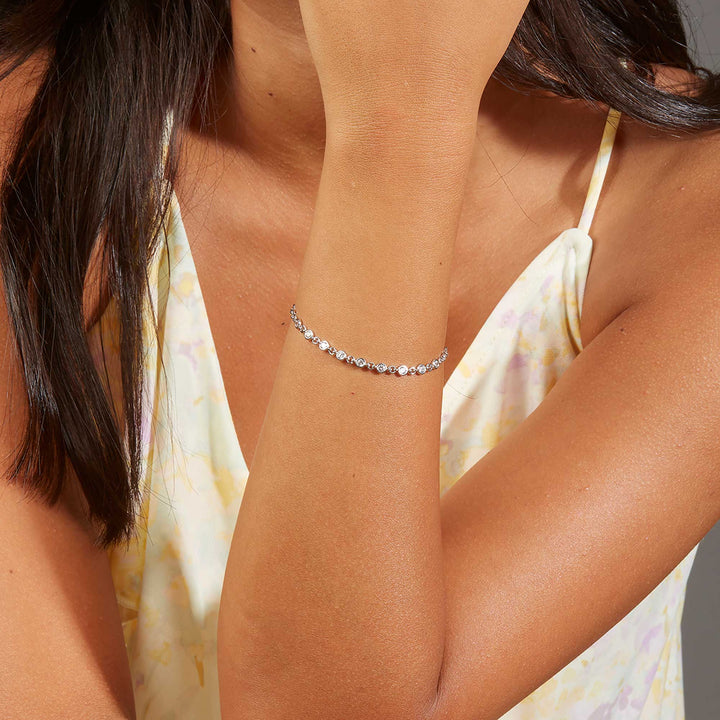 Mina CZ Diamond Station Bracelet