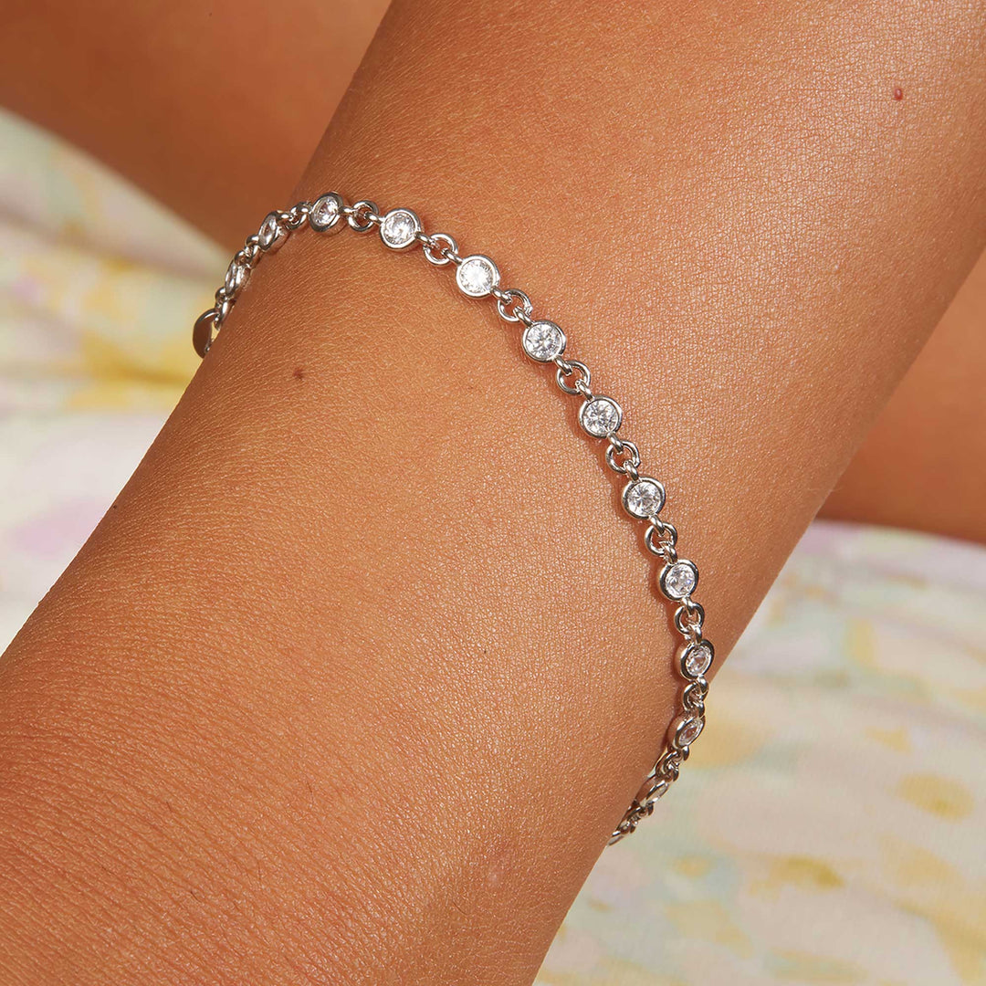 Mina CZ Diamond Station Bracelet