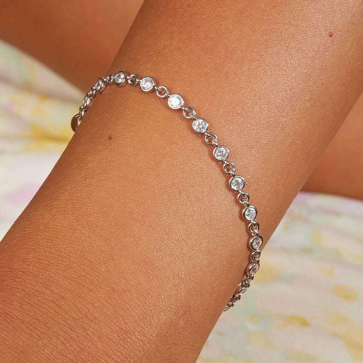 Mina CZ Diamond Station Bracelet