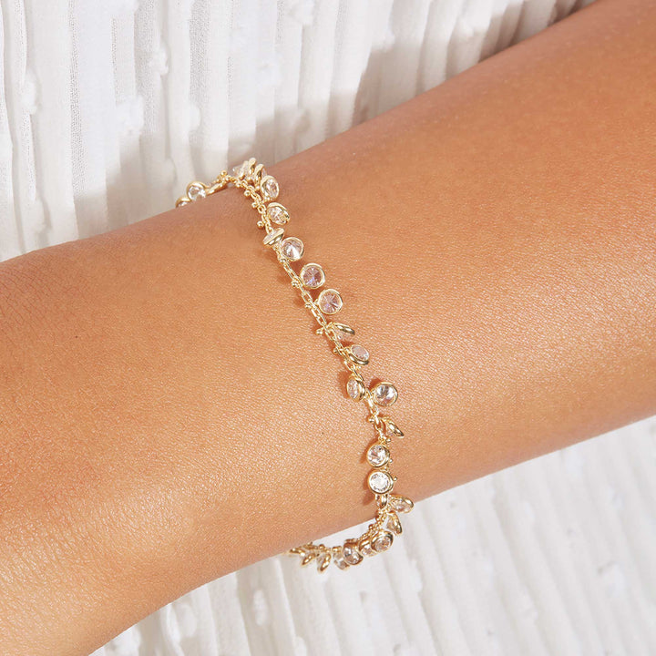 Ecrin CZ Bezel By Yard Drop Dangle Station Bracelet