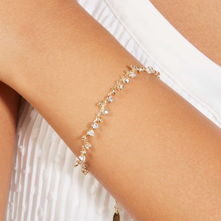 Ecrin CZ Bezel By Yard Drop Dangle Station Bracelet