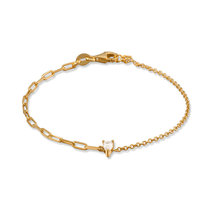 Amaris Pear CZ Diamond Mini Link Chain