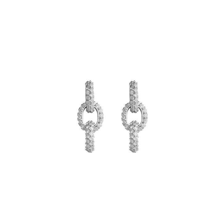 Luna Link Chain Drop Stud - Small