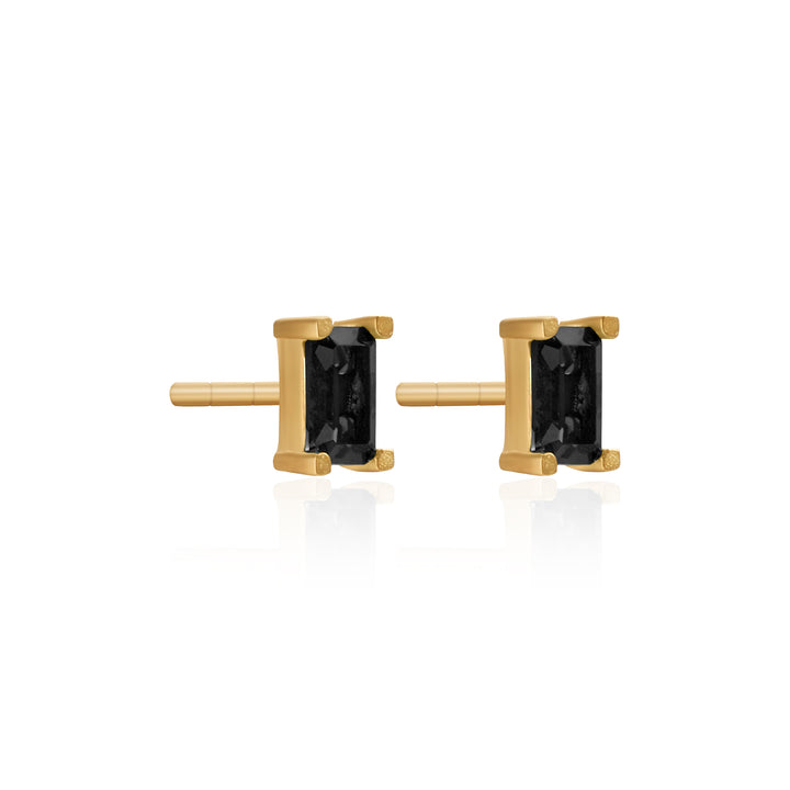 Sophia CZ Baguette Stud - Black