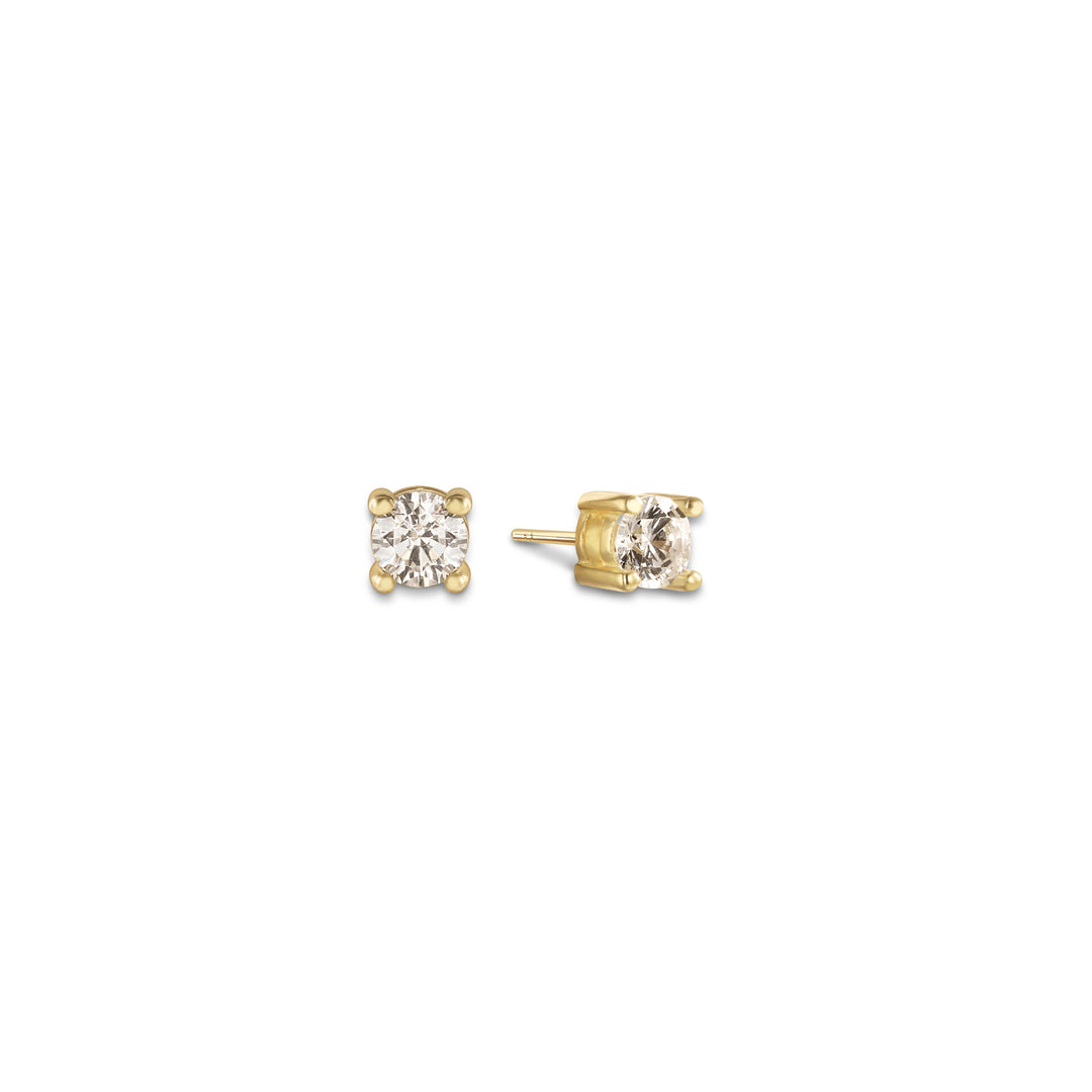 Beryl Solitare Stud Earrings - Large