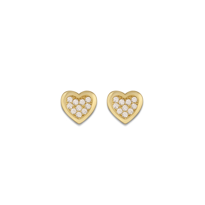 Zemra Heart Pave Stud