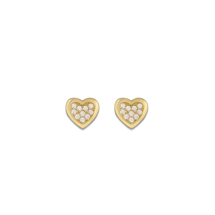 Zemra Heart Pave Stud
