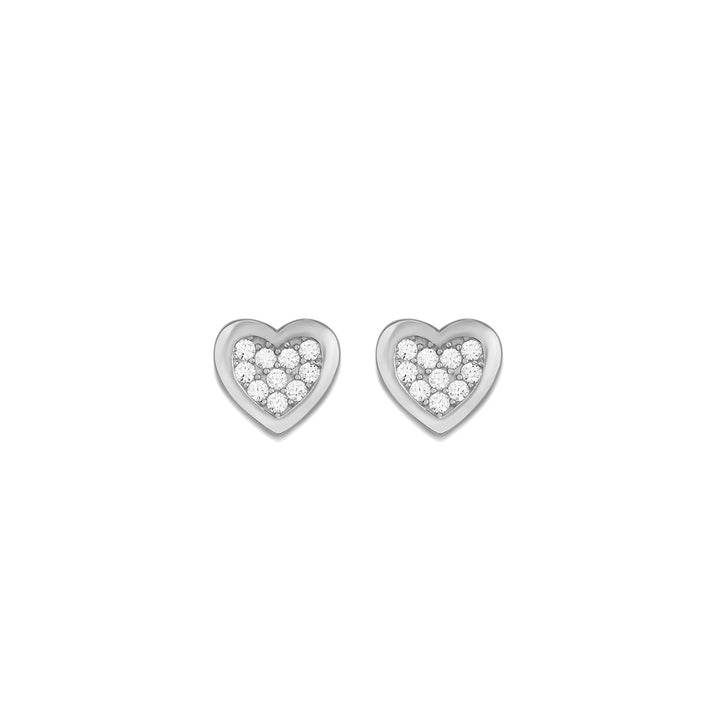 Zemra Heart Pave Stud
