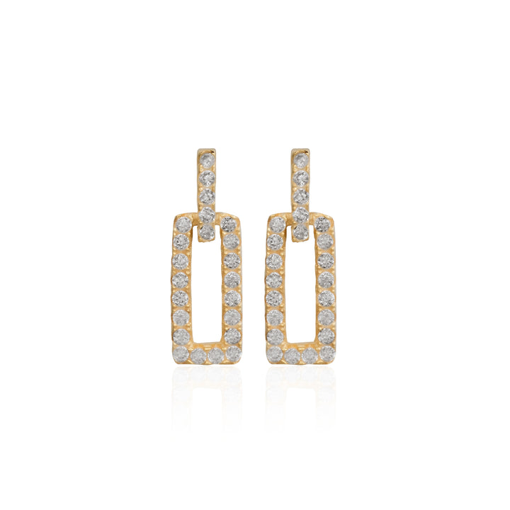 Bella Square Chain Dangling Stud