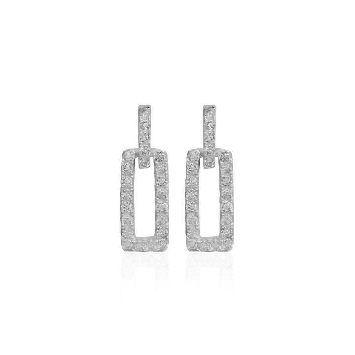Bella Square Chain Dangling Stud