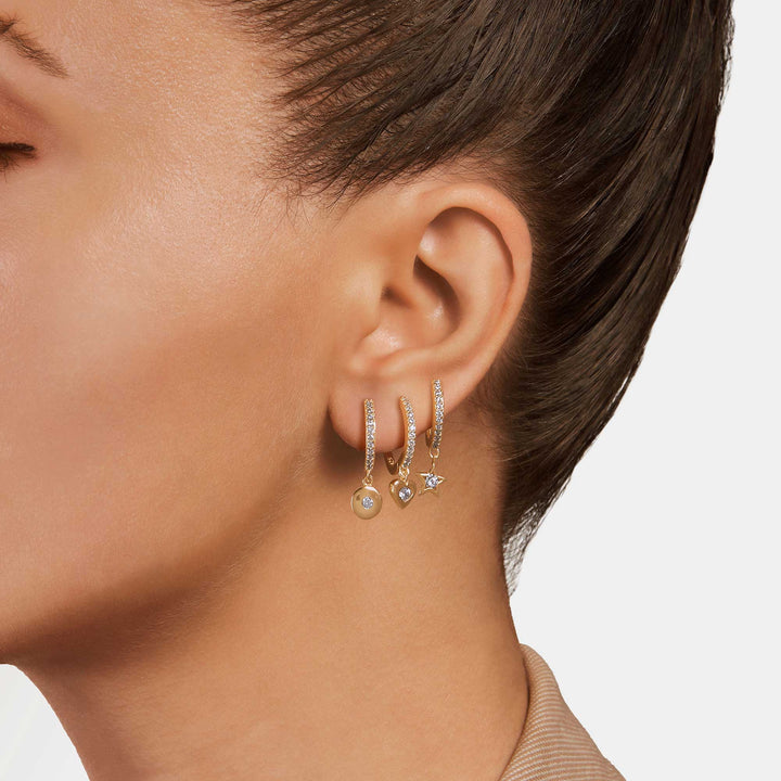 Miranda Star Charm Hoop Stud Earrings