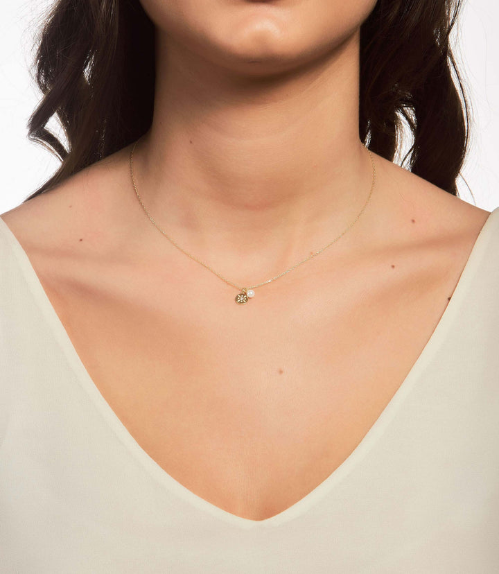 Tatum Mini Pearl Double Pendant Necklace