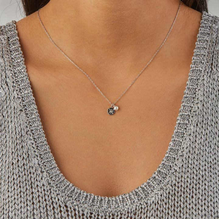 Tatum Mini Pearl Double Pendant Necklace