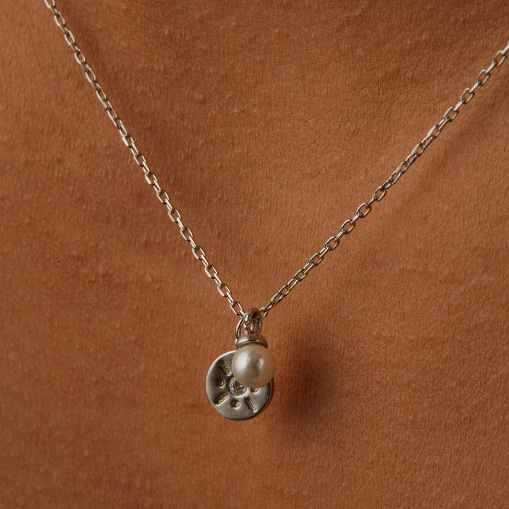 Tatum Mini Pearl Double Pendant Necklace