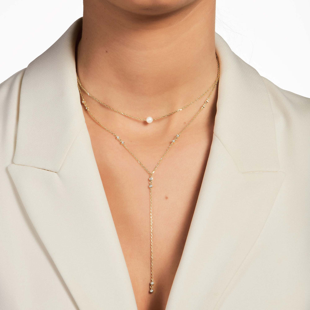 Selen Layered Lariat Chain