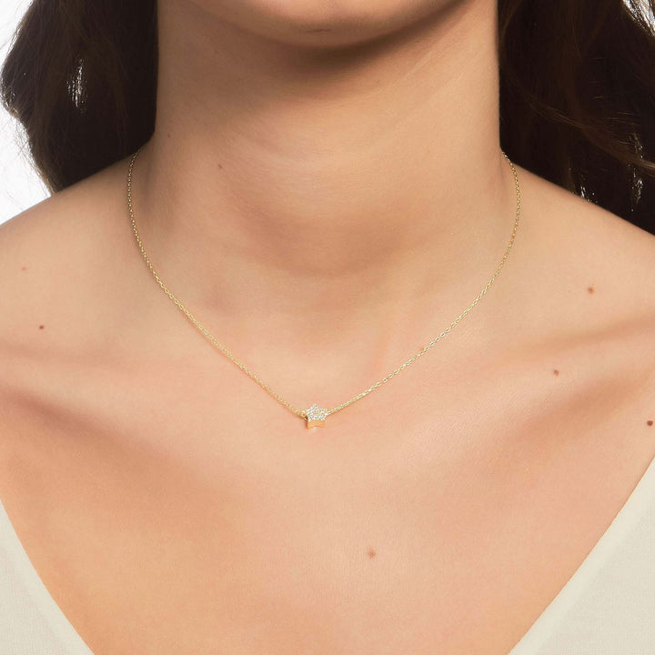 Marie Pave Star Pendant Necklace
