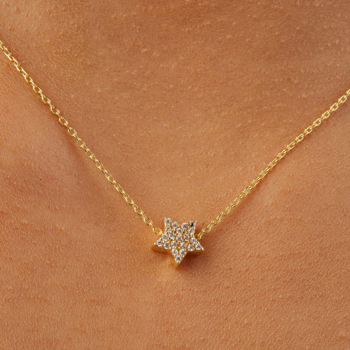 Marie Pave Star Pendant Necklace