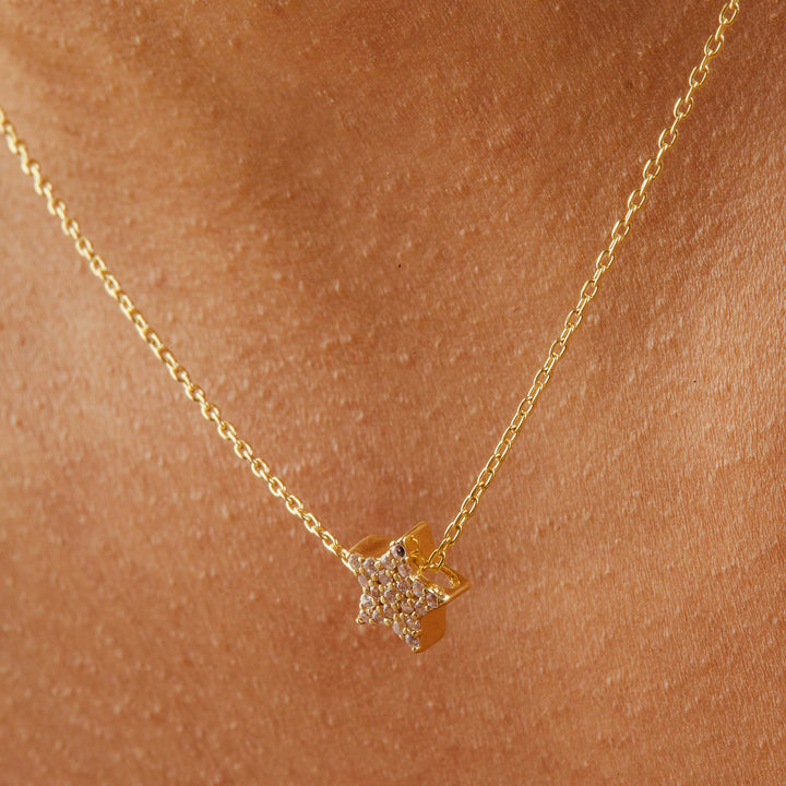 Marie Pave Star Pendant Necklace