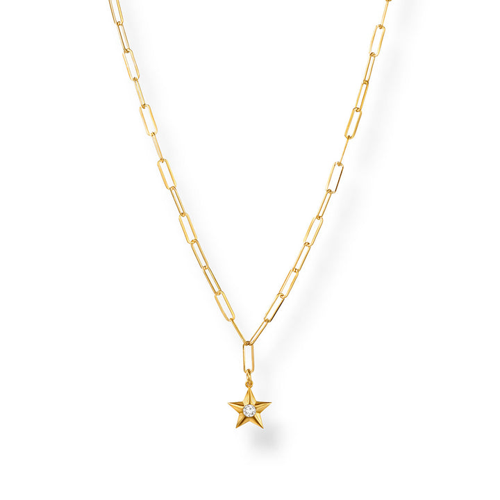 Vega Star Pendant Mini Paperclip Necklace