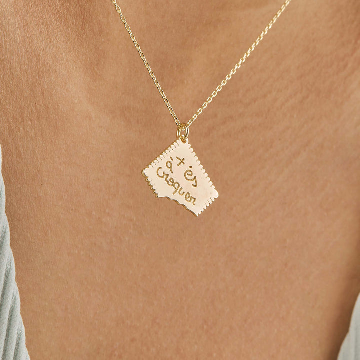 Biscuit Pendant Necklace