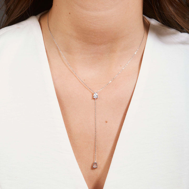 Arzu Pearl Pendant Lariat Necklace