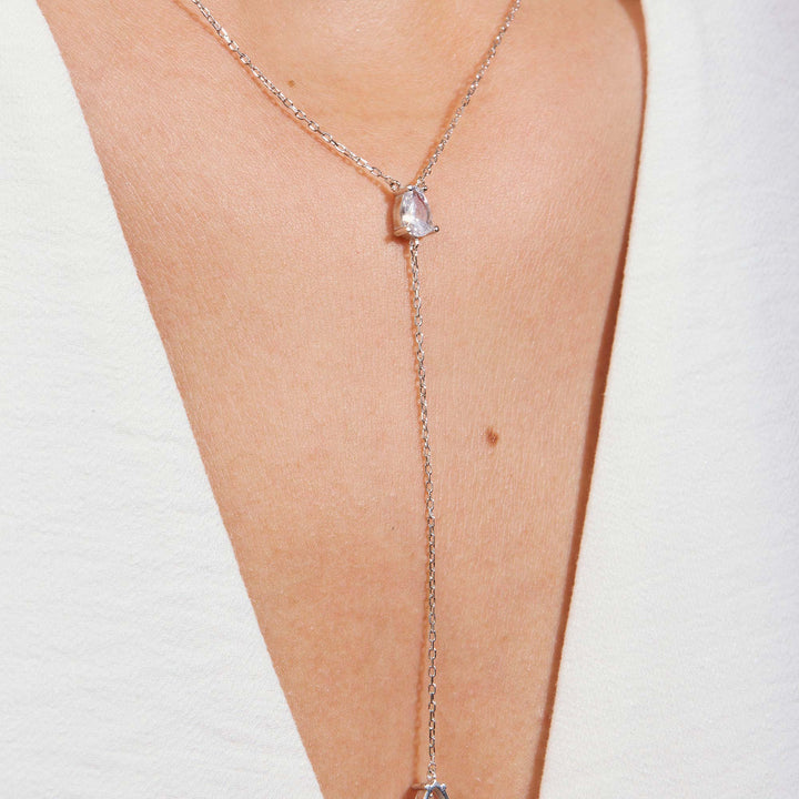 Arzu Pearl Pendant Lariat Necklace
