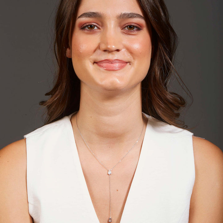 Arzu Pearl Pendant Lariat Necklace