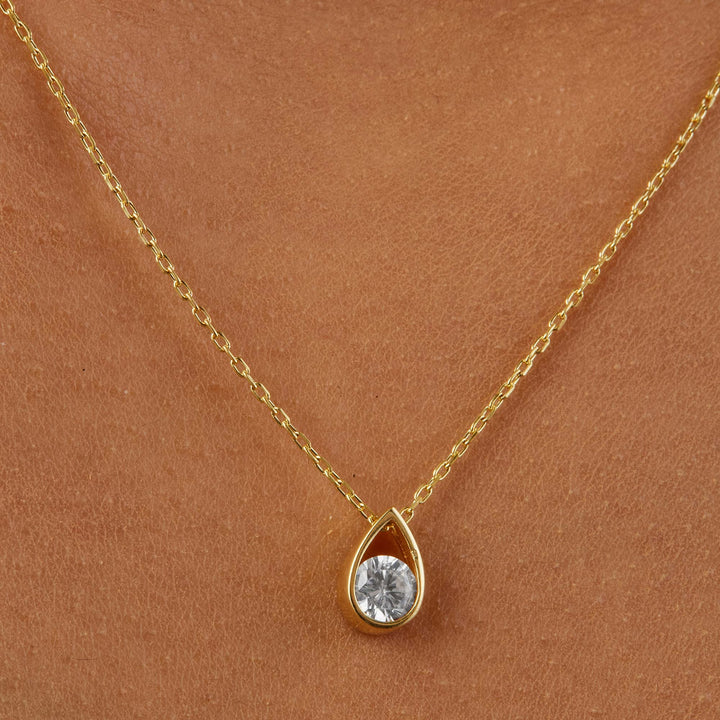 Paril Pear Shape Diamond Pendant Necklace