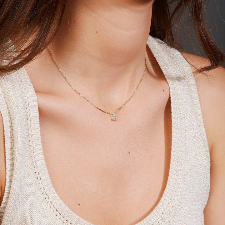 Cristal Baget Taşlı Pendant Kolye